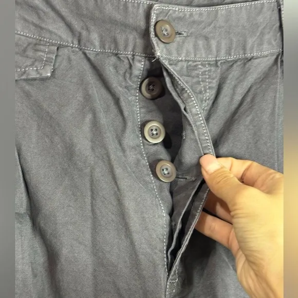 Free People Grey Cotton High Rise Shorts Size 10