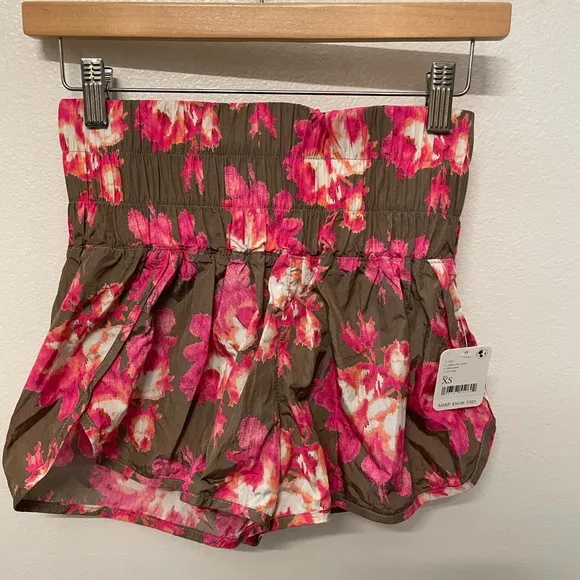 Free People High-Waist Shorts XS Military Rose Combo New Never Worn 💖