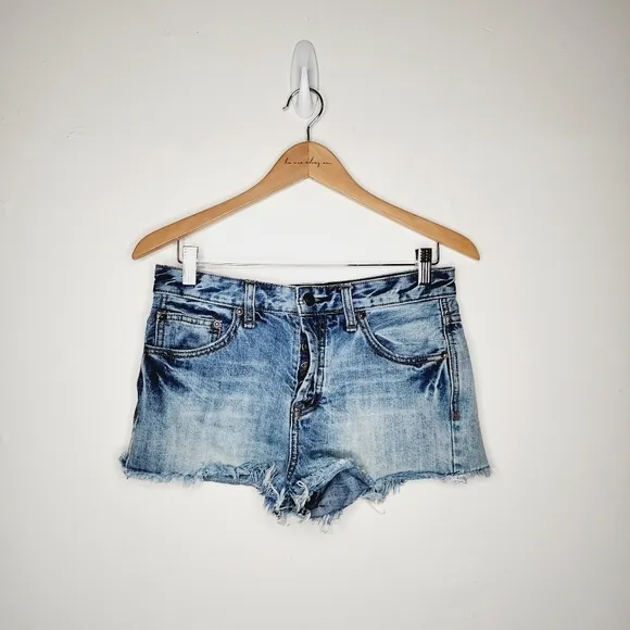 Free People High Waisted Jean Shorts