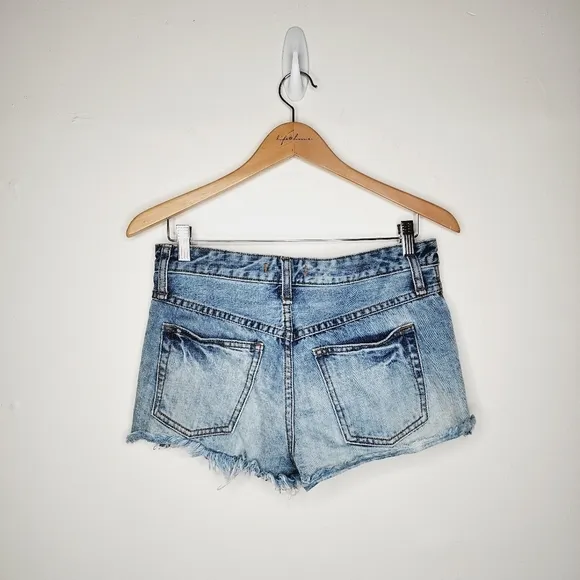 Free People High Waisted Jean Shorts
