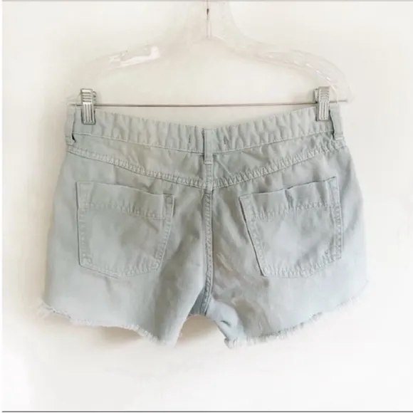Free People jean shorts light wash denim distressed