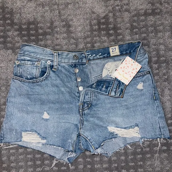 Free People Jean Shorts