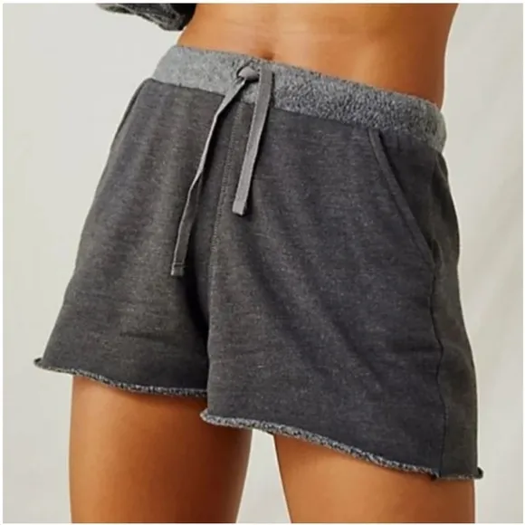 Free People Kelly Lounge Shorts In Gray