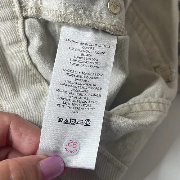 Free People Lasso High Waist Denim Shorts Khaki / Tan Size 31