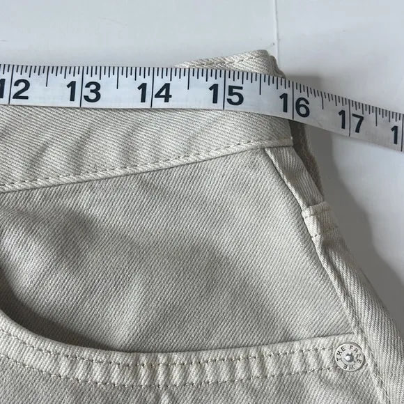 Free People Lasso High Waist Denim Shorts Khaki / Tan Size 31