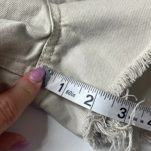 Free People Lasso High Waist Denim Shorts Khaki / Tan Size 31