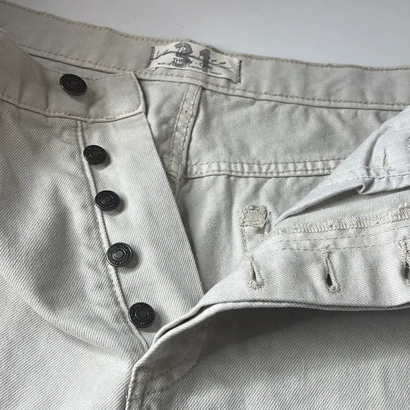 Free People Lasso High Waist Denim Shorts Khaki / Tan Size 31