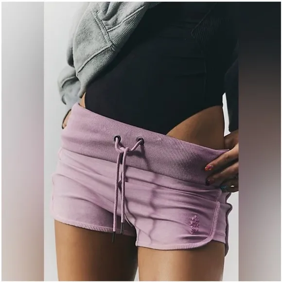 FREE PEOPLE Limitless Foldable Shorts in Faded Mauve NWOT $48