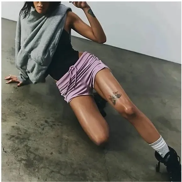 FREE PEOPLE Limitless Foldable Shorts in Faded Mauve NWOT $48