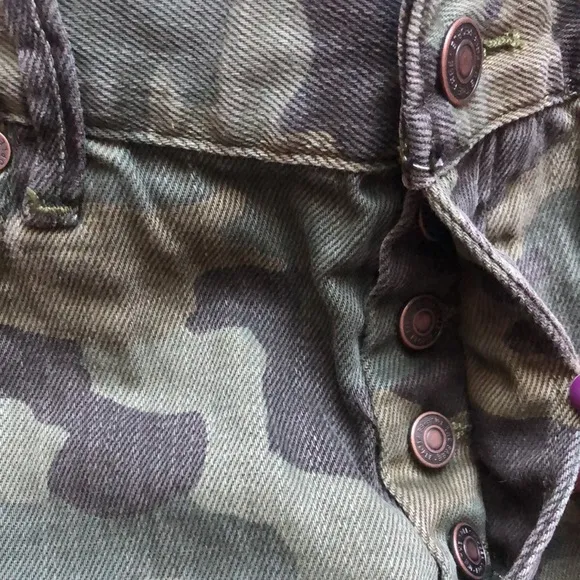 Free People Loving Good Vibrations Camo Shorts