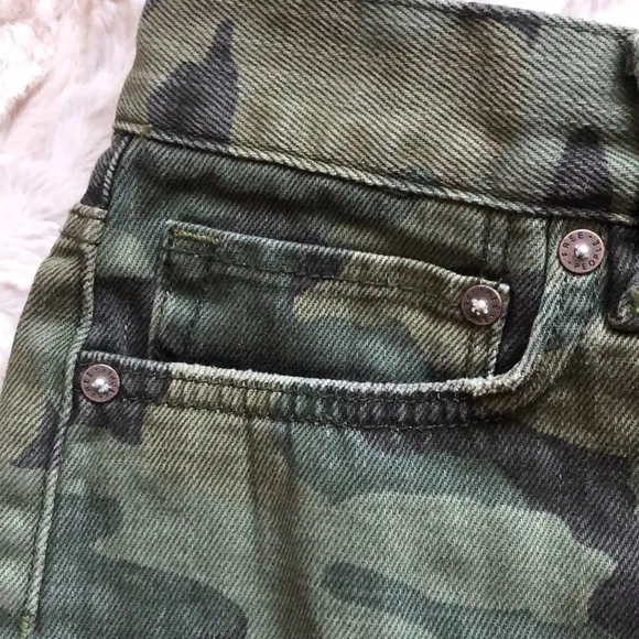Free People Loving Good Vibrations Camo Shorts