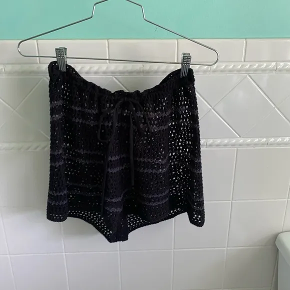 Free People Montauk Dunes Crochet Sweater Shorts