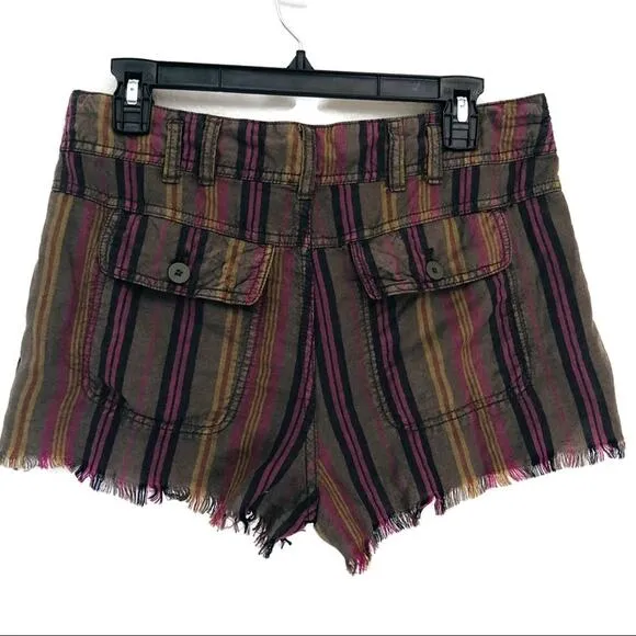 Free People Morning Rain Cutoff Shorts In Moss Size 6 NWT