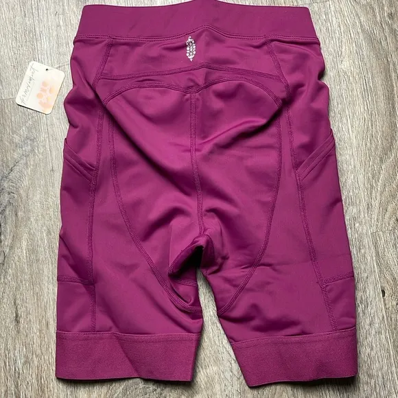 Free People Movement In The Saddle Bike Shorts in Aubergine Size XS