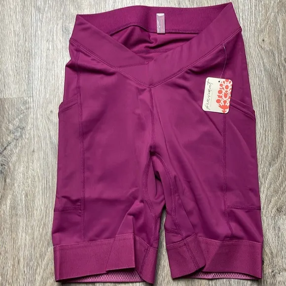 Free People Movement In The Saddle Bike Shorts in Aubergine Size XS