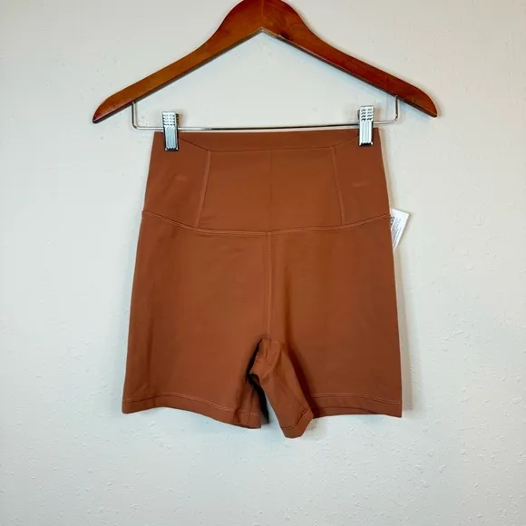Free People Movement Never Better Brown Bike Shorts Size Small NEW