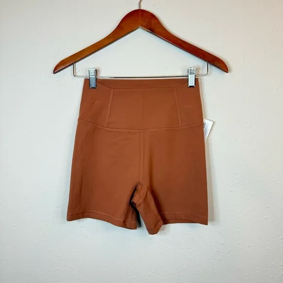 Free People Movement Never Better Brown Bike Shorts Size Small NEW