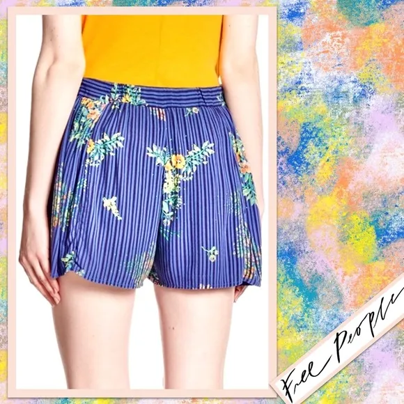 Free People Night Watcher Skort in Lasting Lagoon Combo (Blue)