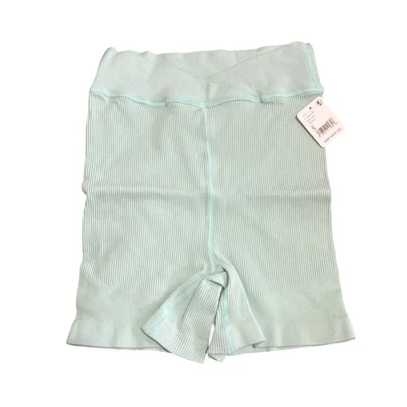 Free People || NWT || Free Throw Turquoise Mint Biker Shorts