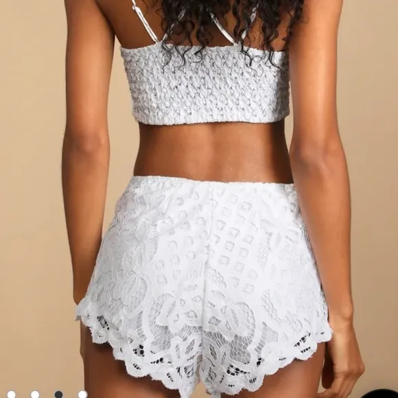 Free People One Intimately Free Adella Lace Shorts