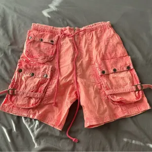 Free People Orange Cargo Shorts