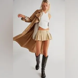 Free People Pleated Micro Mini Skort
