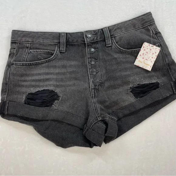 FREE PEOPLE Romeo Rolled Cut Off Shorts Size 29
