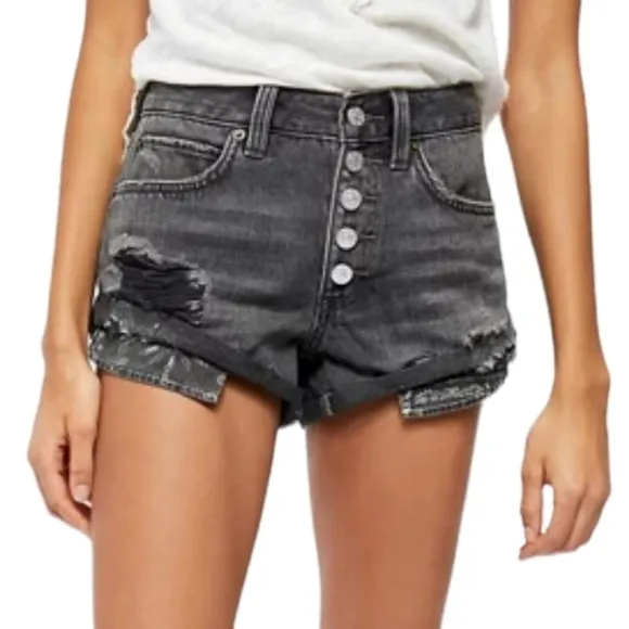 FREE PEOPLE Romeo Rolled Cut Off Shorts Sz 27