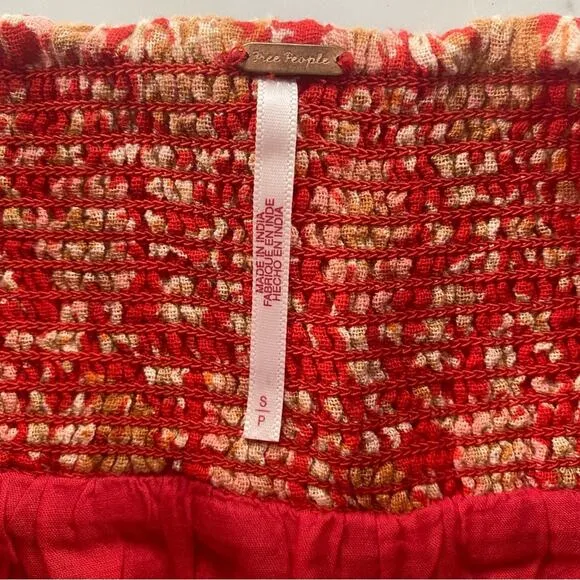 Free People Say It's So Cotton Shorts In Pink Floral Combo Size Small
