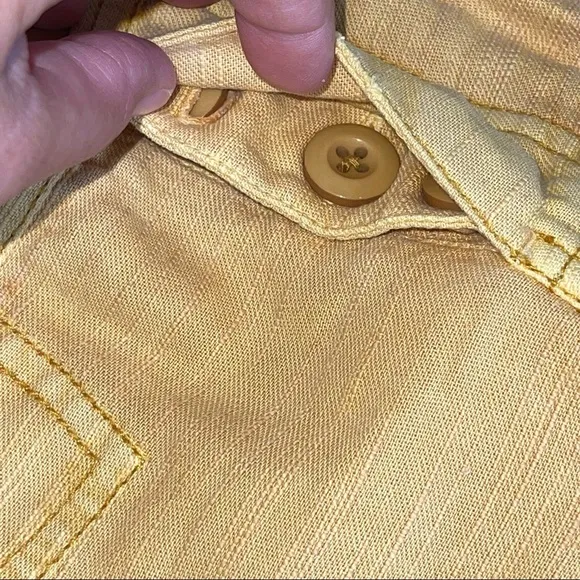 Free People Shorts Bungalow Cargo Shorts Washed Mustard Sz 4