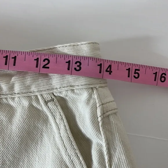 Free People Shorts Worn White Jesse Denim Carpenter Shorts 26
