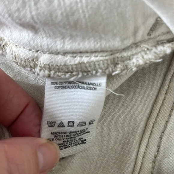 Free People Shorts Worn White Jesse Denim Carpenter Shorts 26