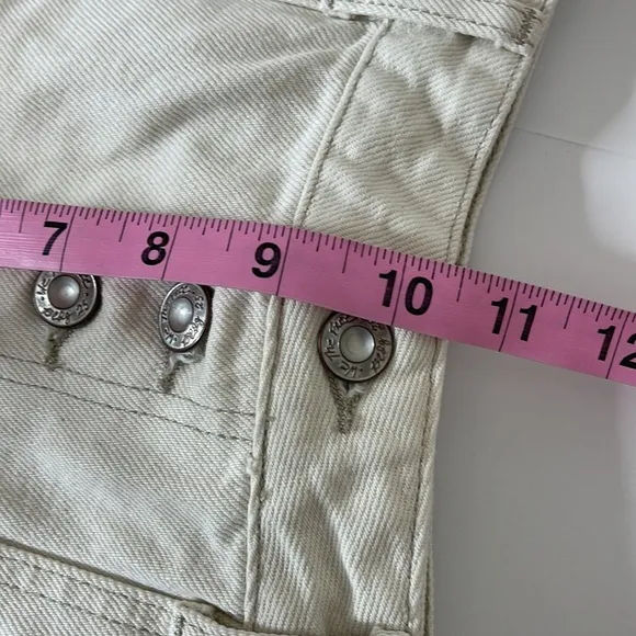 Free People Shorts Worn White Jesse Denim Carpenter Shorts 26
