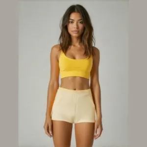 Free people starfruit yellow terry cloth shorts size medium