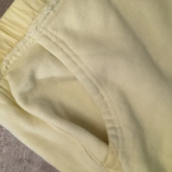 Free people starfruit yellow terry cloth shorts size medium