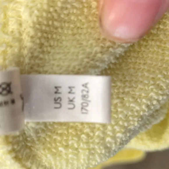 Free people starfruit yellow terry cloth shorts size medium