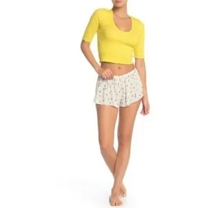 Free People Up Late Crop Top &amp; Short Sleep Set NWT