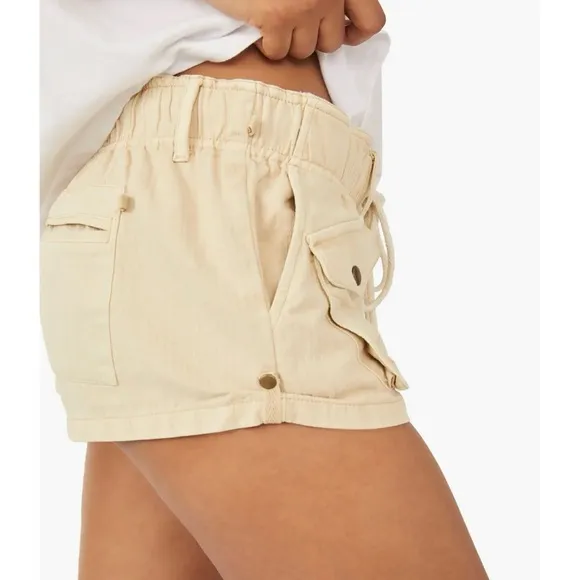 Free People Utility Cargo Shorts with Pockets and Draw Strings