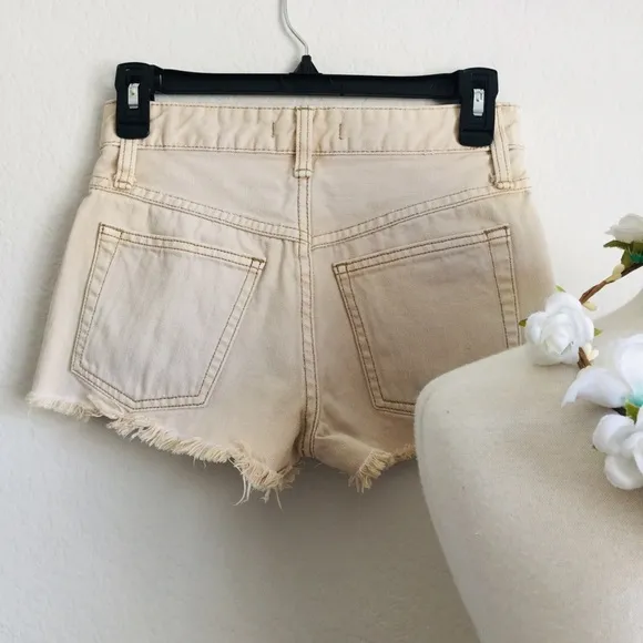 Free People Washed-Out Frayed Shorts