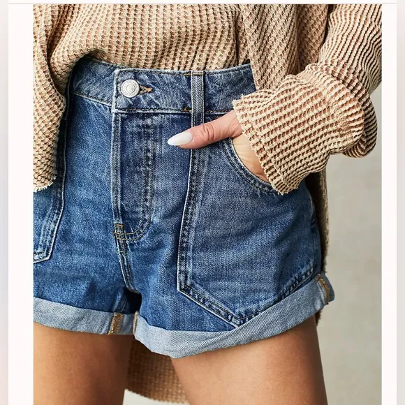 Free People We The Free Beginner’s Luck Jean Shorts