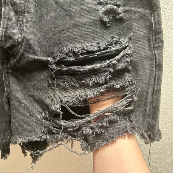 Free People We The Free Distressed Denim Shorts