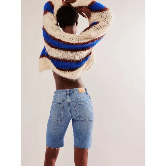 FREE PEOPLE We The Free Ghost Town Long Shorts / Bodie Blue