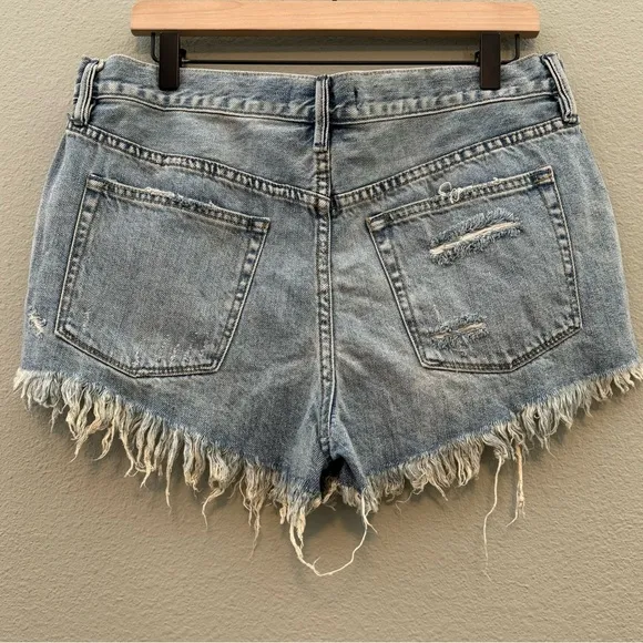 Free People We the Free Loving Good Vibrations Jean Shorts in Somerset - Size 30