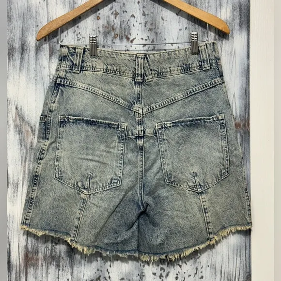Free People We The Free Nelson Denim Harem Short ~ NWOT