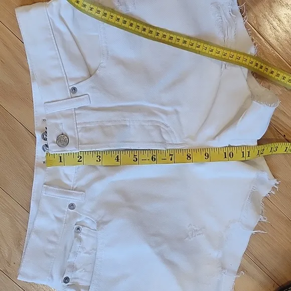Free People we the free Sofia distressed button fly shorts