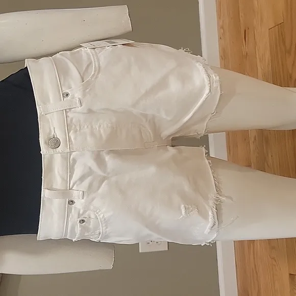 Free People we the free Sofia distressed button fly shorts