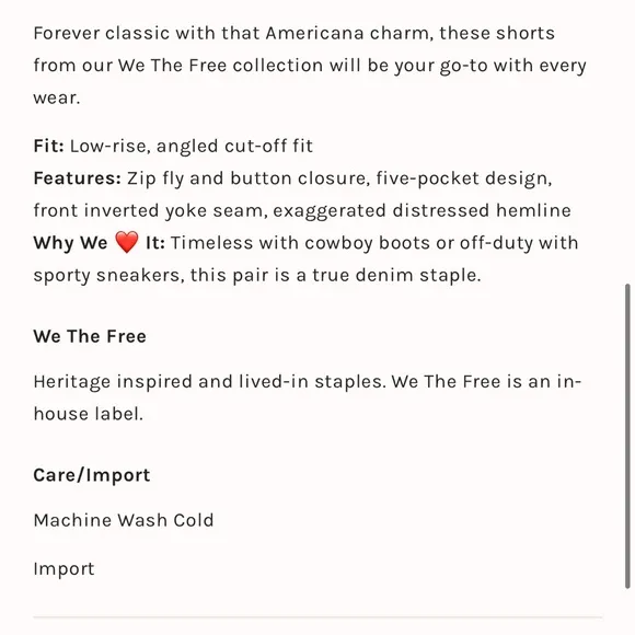 Free people Westwood Hi-Low Shorts