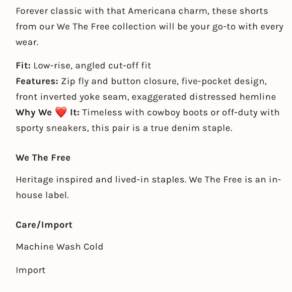 Free people Westwood Hi-Low Shorts