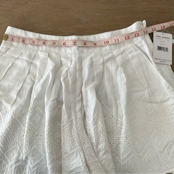 Free People White Azalea A Line Shorts