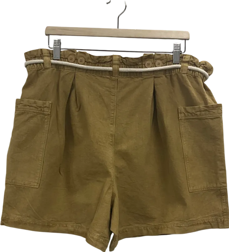 Free People Yellow Coney Beach Shorts UK XL